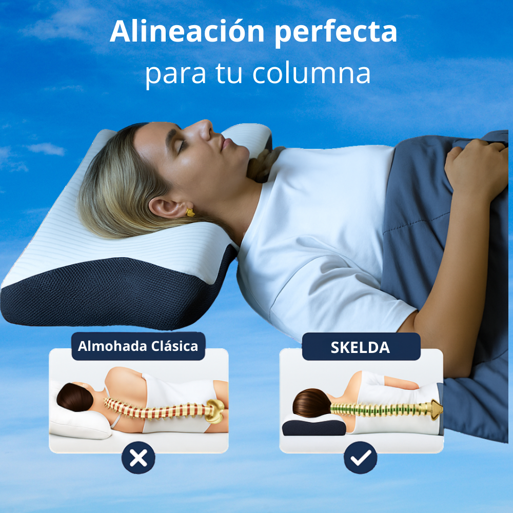 Almohada Skelda – Alineación Perfecta para Cabeza, Cuello y Hombros