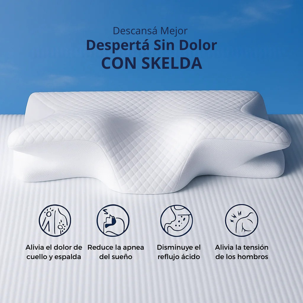 Almohada Skelda – Alineación Perfecta para Cabeza, Cuello y Hombros